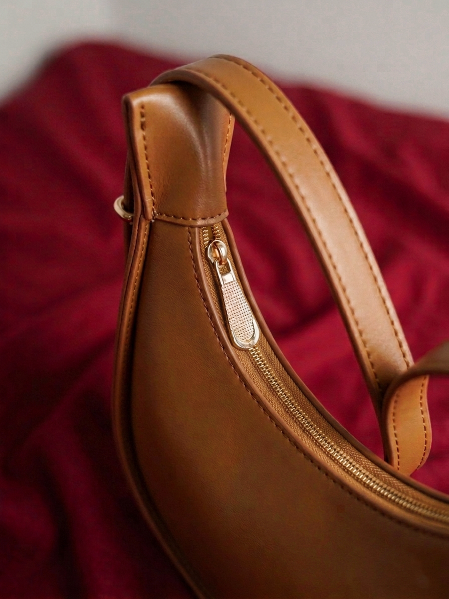 Satchels camel brown moon style Bag