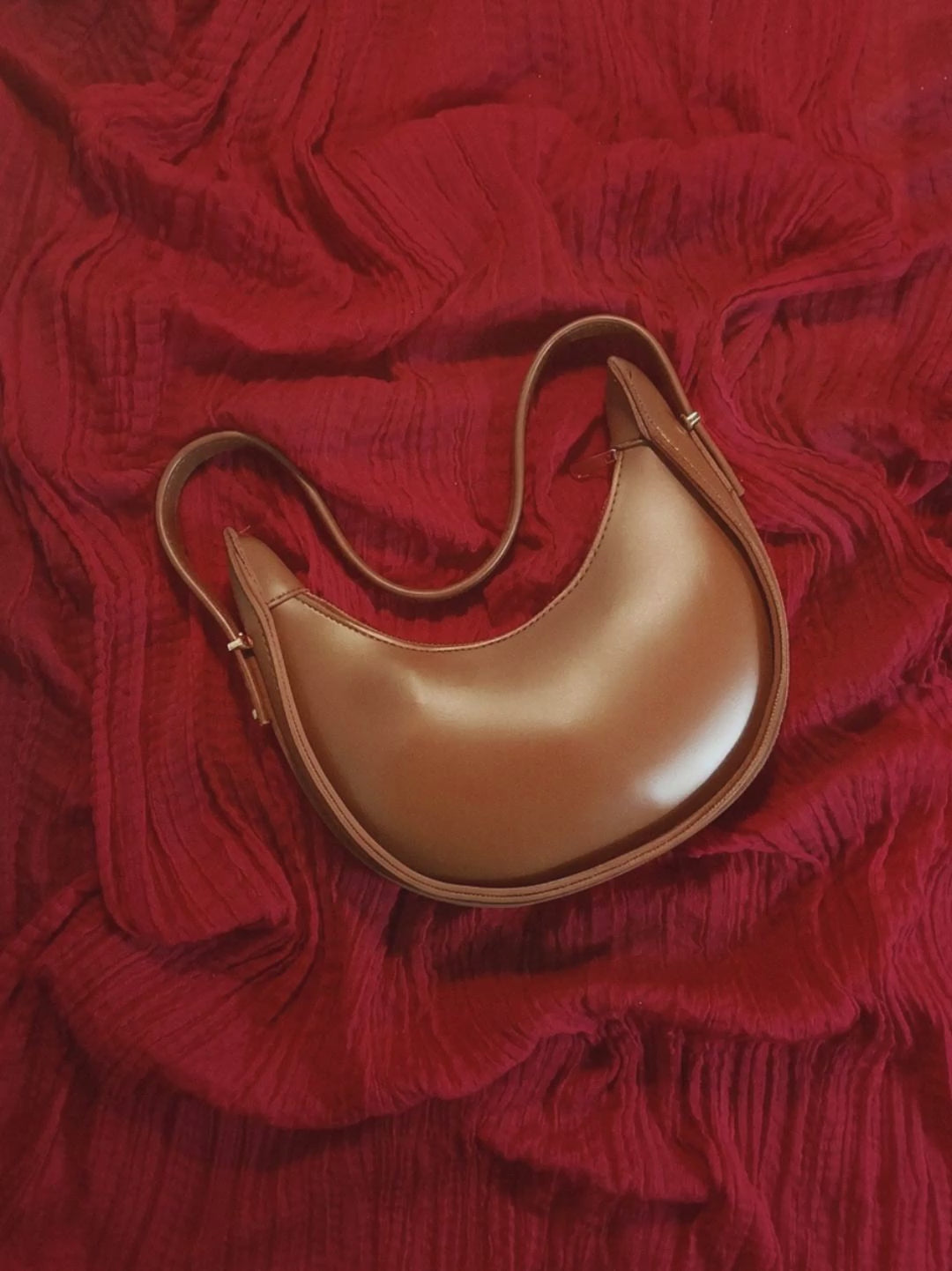 Satchels camel brown moon style Bag